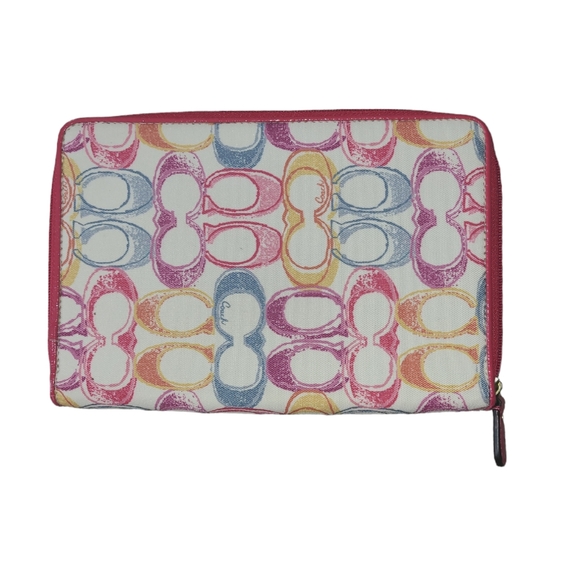 EUC Coach signature Reader Multi Color Monogram Scribble Retail $98 - Picture 2 of 5